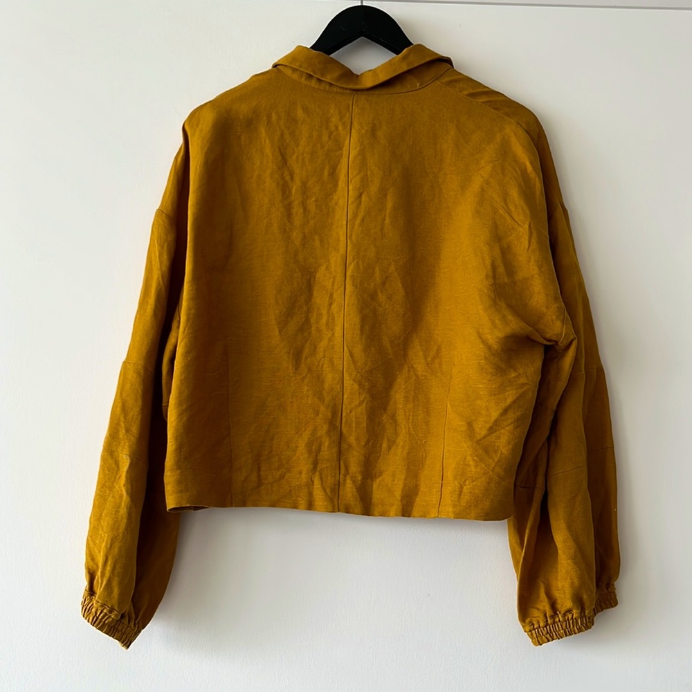 GORMAN Golden Mustard Linen Cropped Jacket - Picture 12 of 16